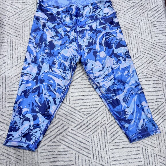 WITH x Peleton Blue Marble Leggings Size - Picture 1 of 6